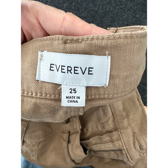 Evereve Women's Tessa Linen Blend Cargo Jogger Pants, Size 25, EUC - Picture 5 of 5